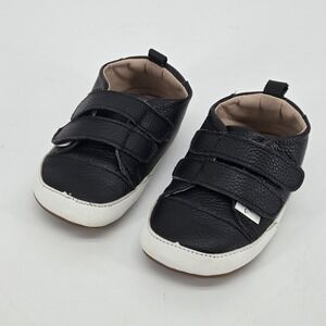 Little Love Bug Black Leather Toddler Barefoot Shoes Wide Toe Box Size 7